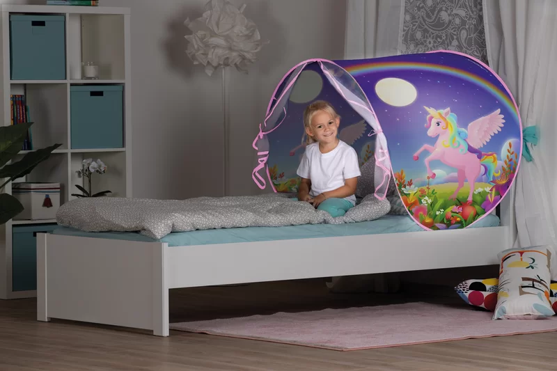 Kinderbett Traumzelt Dream Tents Einhörn Betthimmel Falten Pop Up Bett Zelt 